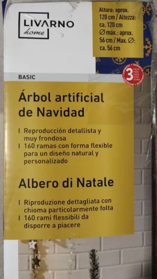 Árbol de Navidad nevado Livarno Home 120cm