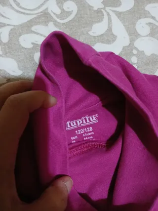 Lote 3 camisetas cuello alto niña talla 122