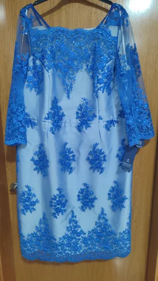 Vestido fiesta Evasse azul talla