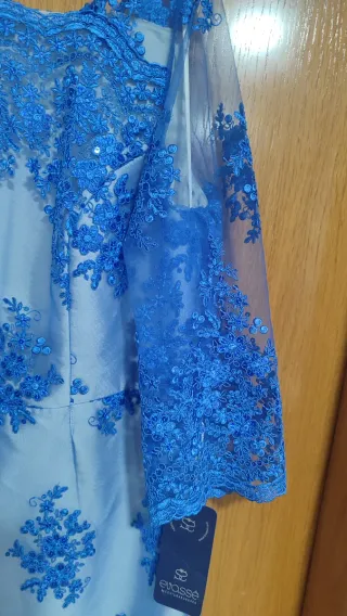 Vestido fiesta Evasse azul talla