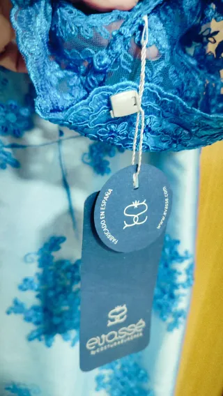 Vestido fiesta Evasse azul talla