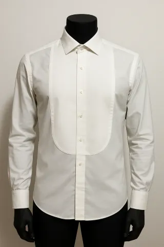 Camisa esmoquin para gemelos blanca