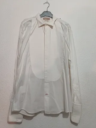 Camisa esmoquin para gemelos blanca