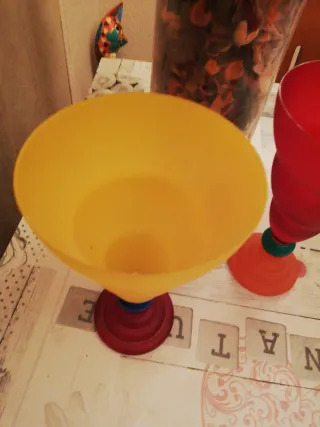 Copas de cristal fino de colores