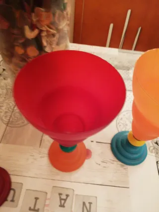 Copas de cristal fino de colores