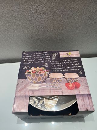 Set 7 pezzi in bambù per insalata