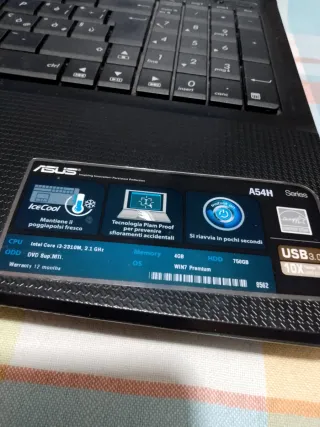 Notebook Asus 15,6 i3 Windows 10