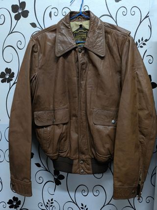 Chaqueta de cuero PETROL Marrón