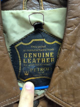 Chaqueta de cuero PETROL Marrón