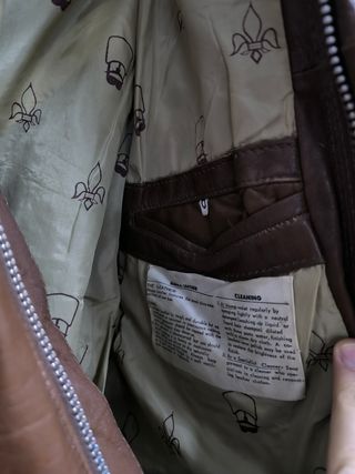 Chaqueta de cuero PETROL Marrón