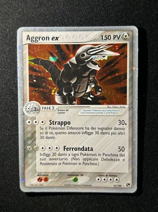 Carta Pokemon Aggron ex holo. Lingua italiana.