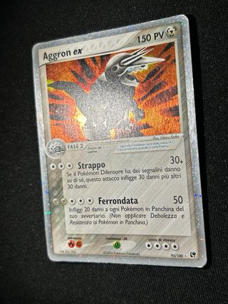 Carta Pokemon Aggron ex holo. Lingua italiana.