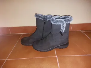 Botas de nieve mujer negras con pelo