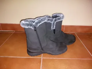 Botas de nieve mujer negras con pelo