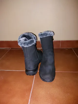 Botas de nieve mujer negras con pelo