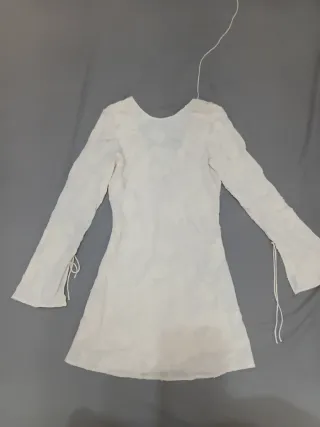 Vestido blanco corto floral