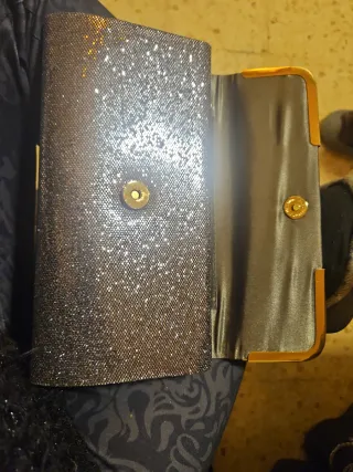 Bolso de fiesta plateado y dorado