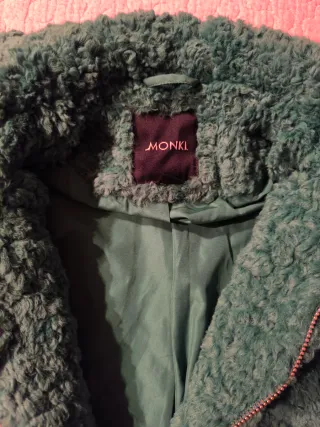 Chaqueta verde de pelo sintético