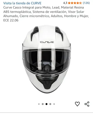 CASCO CURVE ECE 22.06 INTEGRAL MOTO. NUEVO
