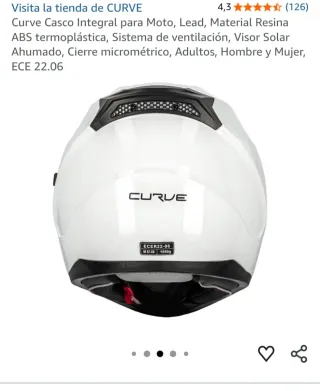 CASCO CURVE ECE 22.06 INTEGRAL MOTO. NUEVO
