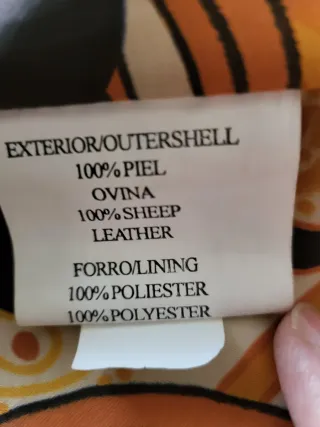 Chaqueta de piel marrón talla 40