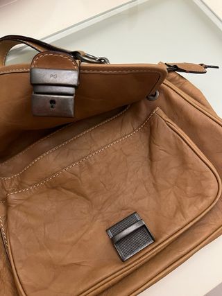 Bolso Purificación García Marrón Piel