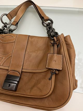 Bolso Purificación García Marrón Piel