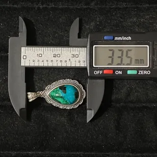 Colgante Crisocola Natural Plata