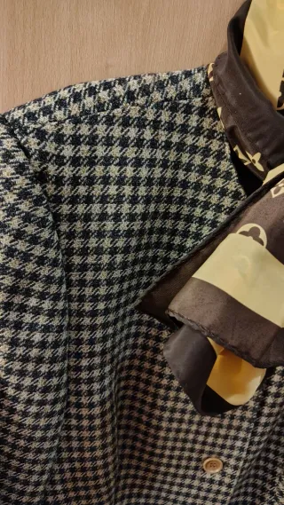 Chaqueta elegante sin cuello Talla 46