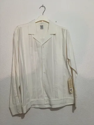 Guayabera Hueso Manga Larga
