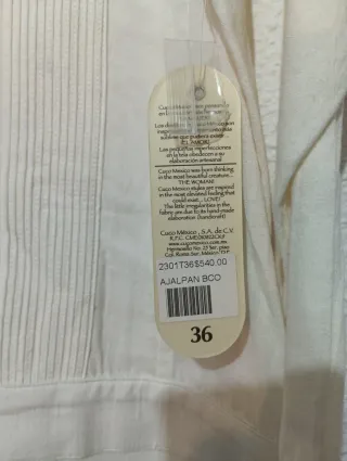 Guayabera Hueso Manga Larga