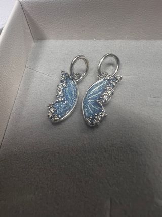 Dijes Pandora Mariposa Plata y Azul