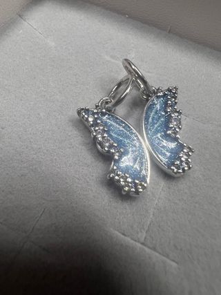 Dijes Pandora Mariposa Plata y Azul