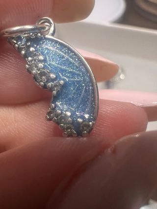 Dijes Pandora Mariposa Plata y Azul