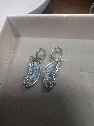 Dijes Pandora Mariposa Plata y Azul