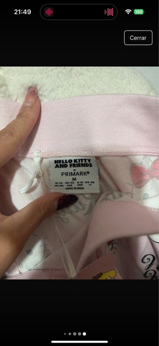 Pantalón Pijama Hello Kitty Rosa Talla 40-42