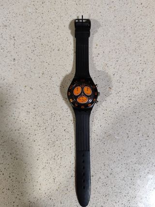 Swatch Irony Blackino Cronógrafo Naranja