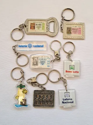 Llaveros Lotería Nacional, Bono Loto, Once.