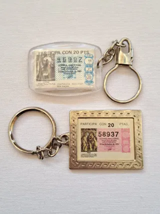 Llaveros Lotería Nacional, Bono Loto, Once.