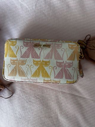 Borsa Miu Miu Gatti Rosa Bianco Giallo