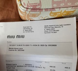 Borsa Miu Miu Gatti Rosa Bianco Giallo