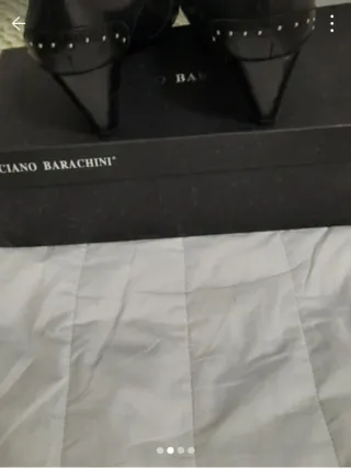 Zapatos Negros piel.  Mujer Luciano Barachini