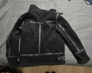 Chaqueta Biker Polipiel Negra Hombre