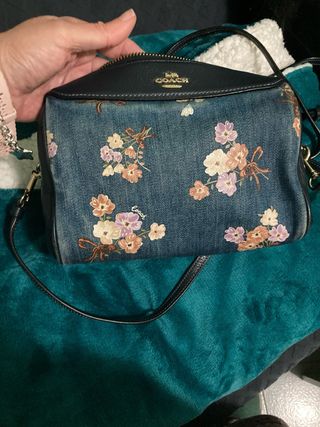 Bolso Coach Piel y Vaquero Estampado Flores