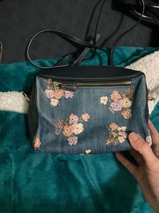 Bolso Coach Piel y Vaquero Estampado Flores