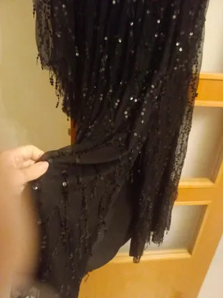Vestido fiesta lentejuelas negro
