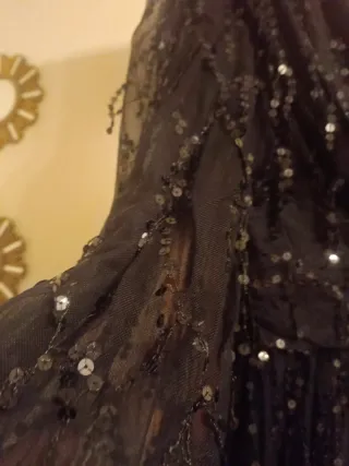 Vestido fiesta lentejuelas negro