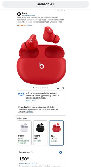 Auricolari Beats Studio Buds Rossi