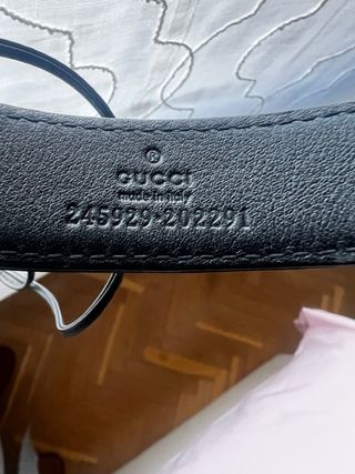 Orejeras Piel Gucci Vintage Negra