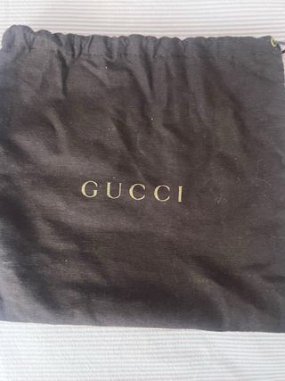 Orejeras Piel Gucci Vintage Negra